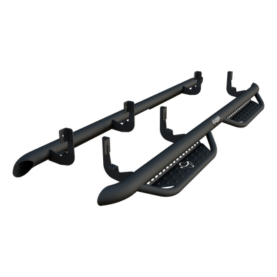 Ranch Hand Midnight Carbide Black Steel Running Steps, Fits Select Silverado, Sierra 1500, 2500, 3500 HD - MRSC191C1B4S