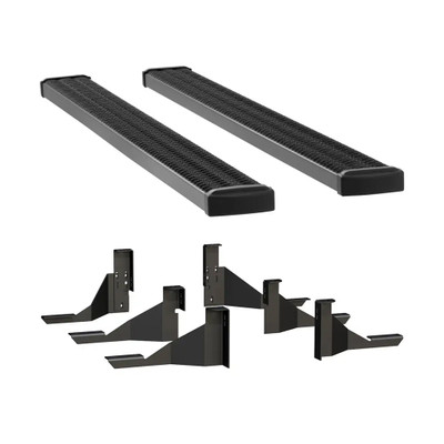 LUVERNE Grip Step 7" x 88" Black Aluminum Running Boards, Select Dodge, Ram Crew 415088-401232