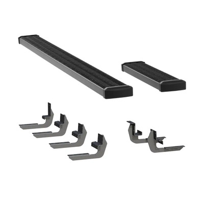 LUVERNE Grip Step 7" x 36", 100" Black Aluminum Running Boards, Select Ford Transit 415100-401724