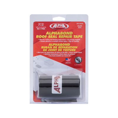 Alpha Systems ALPHABOND TPO Tape 4" x 10' Repair Tape, Black