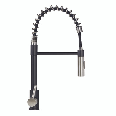 Lippert Flow Max Coiled Kitchen Faucet - Black/Stainless Steel #2022109922