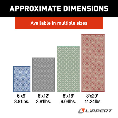 Lippert All Weather Patio Mat - 8' x 20' (Terracotta)