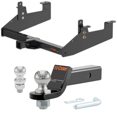 2020-2025 Chevrolet Silverado 3500 HD Excluding factory receiver, Tommy Gate lift or cab & chassis CURT Class 3 Trailer Hitch, 2" Receiver + 2" Ball + 1-7/8" Ball Kit