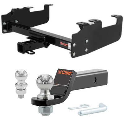 1975-1986 Chevrolet C20 With 10" Step Bumper CURT Class 3 Hitch, 2" Receiver + 2" Ball + 1-7/8" Ball Kit