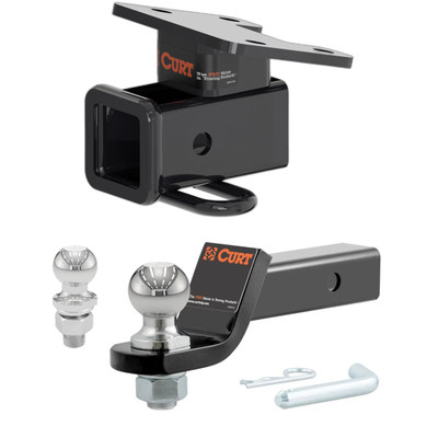 2021-2024 Volkswagen ID.4 With Factory Receiver CURT Class 3 Trailer Hitch, 2" Receiver + 2" Ball + 1-7/8" Ball Kit