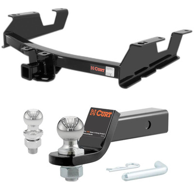 2011-2014 GMC Sierra 2500 HD 8' bed, excluding factory receiver, Tommy Gate lift or cab & chassis CURT Class 4 Hitch, 2" Receiver + 2" Ball + 1-7/8" Ball Kit