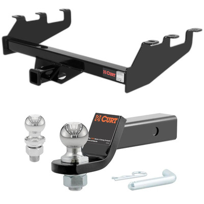 1999-2004 GMC Sierra 2500 10" drop bumper or Tommy Gate lift CURT Class 3 Hitch, 2" Receiver + 2" Ball + 1-7/8" Ball Kit