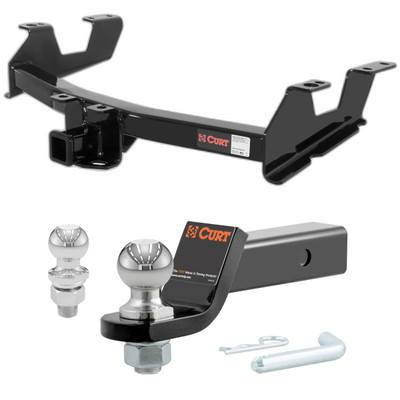 2011-2014 Chevrolet Silverado 2500 HD 6' bed, excluding factory receiver, Tommy Gate lift or cab & chassis CURT Class 4 Hitch, 2" Receiver + 2" Ball + 1-7/8" Ball Kit