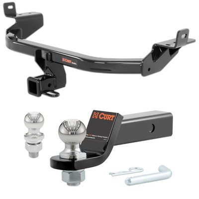2014-2018 Jeep Cherokee Trailhawk CURT Class 3 Trailer Hitch, 2" Receiver + 2" Ball + 1-7/8" Ball Kit
