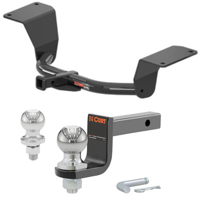 2016-2017 Honda Civic Coupe, excluding Si Class 1 Trailer Hitch, 1-1/4" Receiver + 2" Ball + 1-7/8" Ball Kit