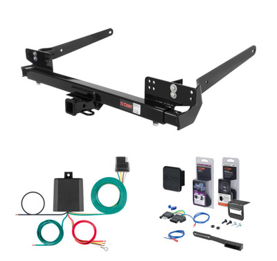 1978 - 1983 Jeep CJ5 Curt 2" Class 3 Trailer Tow Hitch + 5-Flat Wiring Kit Tow Boat/Utility Trailer with Surge Brakes 13412