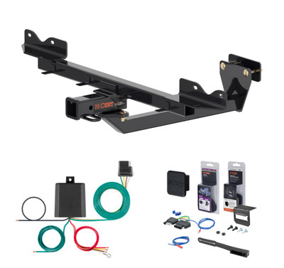 2017 - 2019 Mercedes-Benz GLE43 AMG Curt 2" Class 3 Trailer Tow Hitch + 5-Flat Wiring Kit Tow Boat/Utility Trailer with Surge Brakes 13411