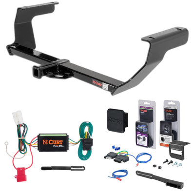 13 - 15 Subaru XV Crosstrek Curt 1-1/4" Class 1 Trailer Tow Hitch + 5-Flat Wiring Kit Tow Boat/Utility Trailer with Surge Brakes 11286