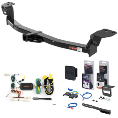 07 - 09 Toyota Camry Excluding SE & Hybrid Curt 1-1/4" Class 2 Trailer Tow Hitch + 5-Flat Wiring Kit Tow Boat/Utility Trailer with Surge Brakes 12343