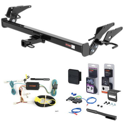 11 - 12 Toyota Avalon Dual exhaust Curt 1-1/4" Class 1 Trailer Tow Hitch + 5-Flat Wiring Kit Tow Boat/Utility Trailer with Surge Brakes 11427