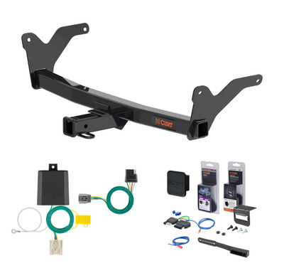 2024 - 2026 Toyota Grand Highlander Curt 2" Class 3 Trailer Tow Hitch + 5-Flat Wiring Kit Tow Boat/Utility Trailer with Surge Brakes 13519-1