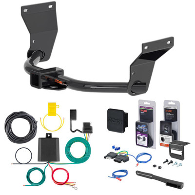 23 - 24 Acura RDX  Curt 2" Class 3 Trailer Tow Hitch + 5-Flat Wiring Kit Tow Boat/Utility Trailer with Surge Brakes 13423