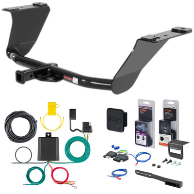 13 - 16 Audi Allroad Curt 1-1/4" Class 1 Trailer Tow Hitch + 5-Flat Wiring Kit Tow Boat/Utility Trailer with Surge Brakes 11195