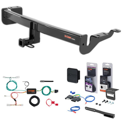 17 - 18 Toyota Corolla iM Curt 1-1/4" Class 1 Trailer Tow Hitch + 5-Flat Wiring Kit Tow Boat/Utility Trailer with Surge Brakes 11420