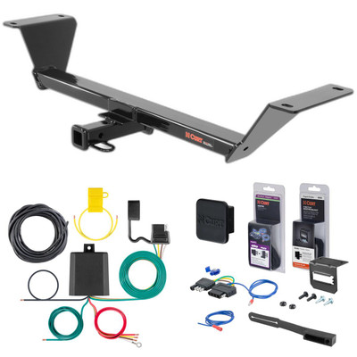 15 - 20 Audi A3 Quattro Sedan Curt 1-1/4" Class 1 Trailer Tow Hitch + 5-Flat Wiring Kit Tow Boat/Utility Trailer with Surge Brakes 11399