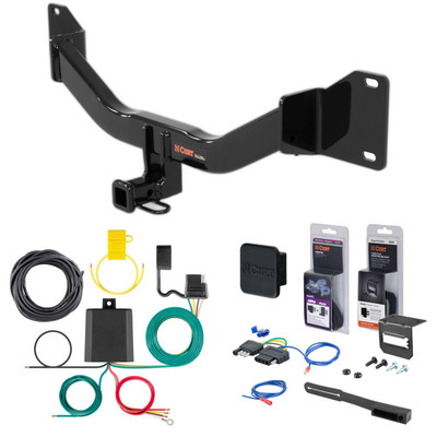 12 - 16 BMW 328i Sedan Curt 1-1/4" Class 1 Trailer Tow Hitch + 5-Flat Wiring Kit Tow Boat/Utility Trailer with Surge Brakes 11367