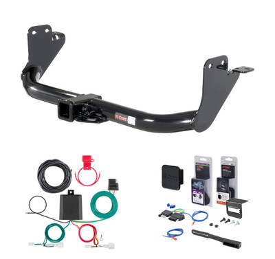 2020 - 2026 Mitsubishi Outlander Sport Curt 2" Class 3 Trailer Tow Hitch + 5-Flat Wiring Kit Tow Boat/Utility Trailer with Surge Brakes 13079