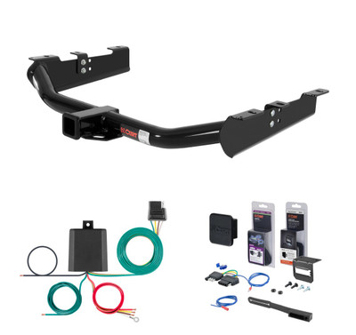 2001 - 2006 GMC Sierra 3500 8' bed, excluding factory receiver, Tommy Gate lift, 10" drop bumper and cab & chassis Curt 2" Class 3 Trailer Tow Hitch + 5-Flat Wiring Kit Tow Boat/Utility Trailer with Surge Brakes 13211