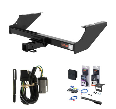 2003 - 2007 Ford F-250 Super Duty Excluding 20" spare tire Curt 2" Class 3 Trailer Tow Hitch + 5-Flat Wiring Kit Tow Boat/Utility Trailer with Surge Brakes 13014