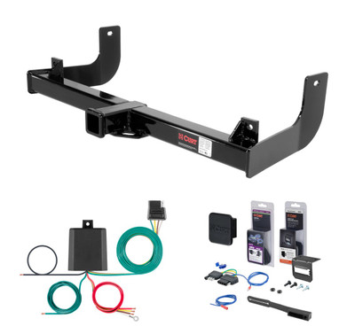 2009 Ford F-150 Excluding factory receiver Curt 2" Class 4 Trailer Tow Hitch + 5-Flat Wiring Kit Tow Boat/Utility Trailer with Surge Brakes 14002