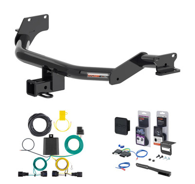 2023 - 2025 Kia Telluride LX or S only Curt 2" Class 3 Trailer Tow Hitch + 5-Flat Wiring Kit Tow Boat/Utility Trailer with Surge Brakes 13420