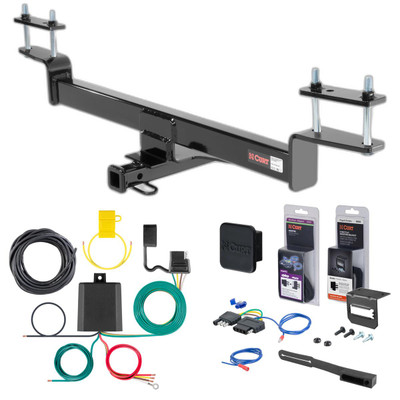 20 - 22 Volkswagen Passat Sedan, excluding hands free trunk Curt 1-1/4" Class 1 Trailer Tow Hitch + 5-Flat Wiring Kit Tow Boat/Utility Trailer with Surge Brakes 11234
