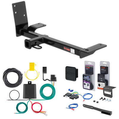 98 - 10 Volkswagen Beetle Hatchback, excluding turbo Curt 1-1/4" Class 1 Trailer Tow Hitch + 5-Flat Wiring Kit Tow Boat/Utility Trailer with Surge Brakes 11066