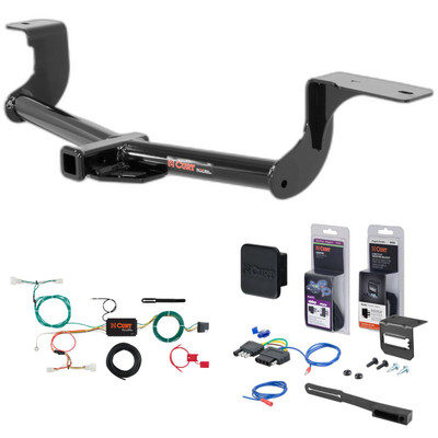 16 - 22 Honda HR-V Curt 1-1/4" Class 1 Trailer Tow Hitch + 5-Flat Wiring Kit Tow Boat/Utility Trailer with Surge Brakes 11416