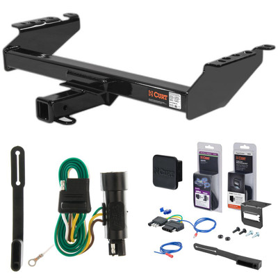 73 - 79 Ford F-350 Old body, excluding with 10" drop bumper Curt 2" Class 4 Trailer Tow Hitch + 5-Flat Wiring Kit Tow Boat/Utility Trailer with Surge Brakes 14001