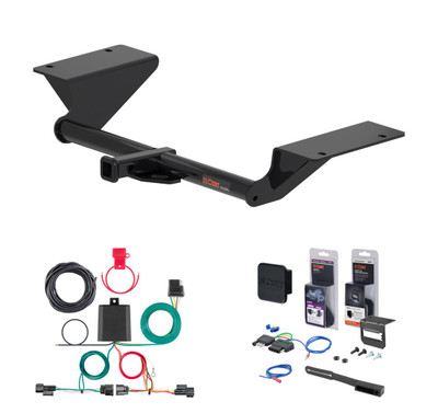 2018 - 2022 Honda Accord Sedan, excluding hybrid Curt 1-1/4" Class 1 Trailer Tow Hitch + 5-Flat Wiring Kit Tow Boat/Utility Trailer with Surge Brakes 11525