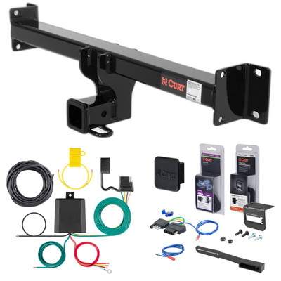 04 - 10 BMW X3  Curt 2" Class 3 Trailer Tow Hitch + 5-Flat Wiring Kit Tow Boat/Utility Trailer with Surge Brakes 13573