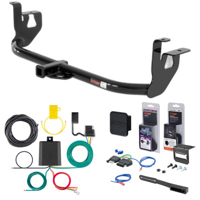 10 - 14 Volkswagen Golf Hatchback Curt 1-1/4" Class 1 Trailer Tow Hitch + 5-Flat Wiring Kit Tow Boat/Utility Trailer with Surge Brakes 11000