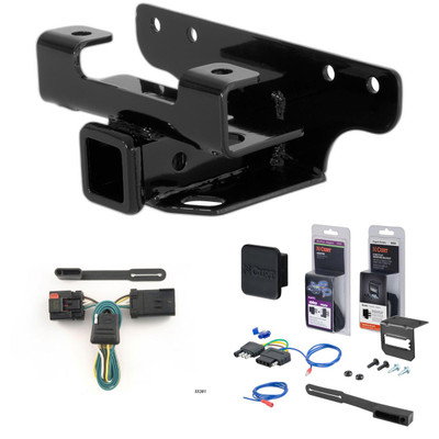 2002 Dodge Ram 1500 Factory style (built before 11/02) Curt 2" Class 3 Trailer Tow Hitch + 5-Flat Wiring Kit Tow Boat/Utility Trailer with Surge Brakes 13326-1