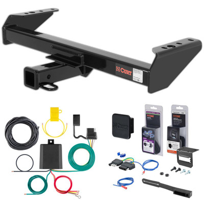 91 - 02 GMC C3500HD Cab & chassis Curt 2" Class 4 Trailer Tow Hitch + 5-Flat Wiring Kit Tow Boat/Utility Trailer with Surge Brakes 14082