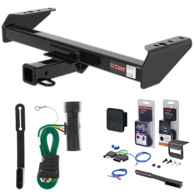 79 - 84 GMC C2500 Excluding with dual exhaust, 10" step bumper or cab & chassis Curt 2" Class 4 Trailer Tow Hitch + 5-Flat Wiring Kit Tow Boat/Utility Trailer with Surge Brakes 14082