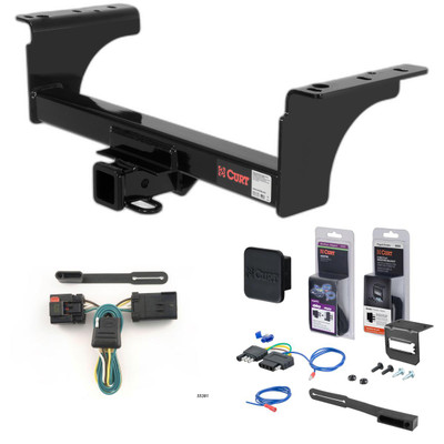 07 - 10 Dodge Ram 3500 Cab & chassis Curt 2" Class 4 Trailer Tow Hitch + 5-Flat Wiring Kit Tow Boat/Utility Trailer with Surge Brakes 14070