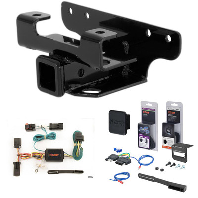 2002 Dodge Ram 1500 Factory style (built before 11/02) Curt 2" Class 3 Trailer Tow Hitch + 5-Flat Wiring Kit Tow Boat/Utility Trailer with Surge Brakes 13326