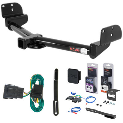 02 - 05 Ford Explorer Fits beneath factory 1-1/4" receiver hitch Curt 2" Class 3 Trailer Tow Hitch + 5-Flat Wiring Kit Tow Boat/Utility Trailer with Surge Brakes 13550