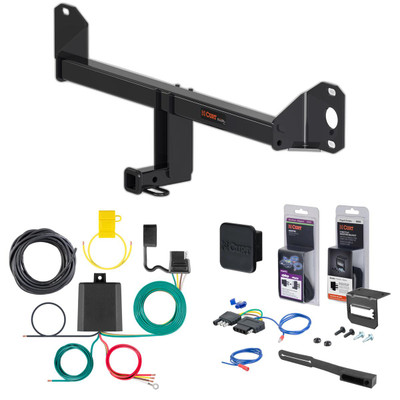 17 - 23 BMW 530i xDrive Curt 1-1/4" Class 1 Trailer Tow Hitch + 5-Flat Wiring Kit Tow Boat/Utility Trailer with Surge Brakes 11478