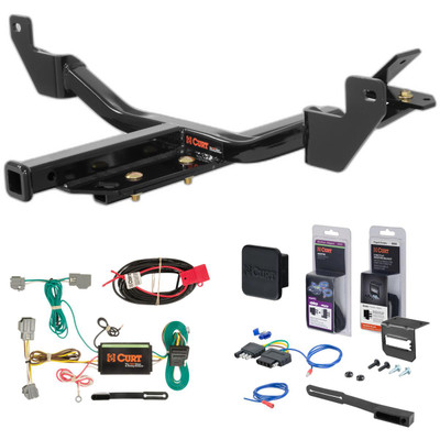 14 - 20 Chevrolet Impala Curt 1-1/4" Class 2 Trailer Tow Hitch + 5-Flat Wiring Kit Tow Boat/Utility Trailer with Surge Brakes 12115