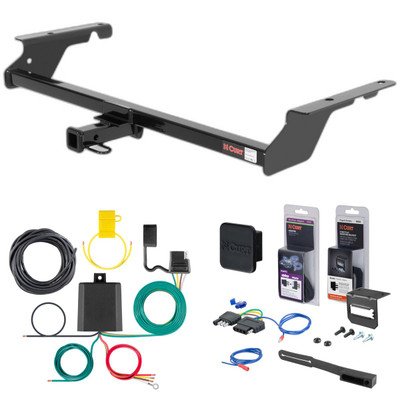 04 - 11 Volvo S40 4th digit of VIN is 'M' Curt 1-1/4" Class 1 Trailer Tow Hitch + 5-Flat Wiring Kit Tow Boat/Utility Trailer with Surge Brakes 11438