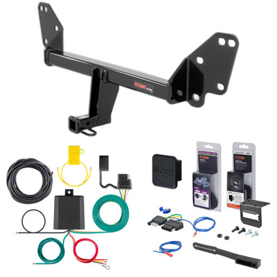16 - 24 Chevrolet Camaro Curt 1-1/4" Class 1 Trailer Tow Hitch + 5-Flat Wiring Kit Tow Boat/Utility Trailer with Surge Brakes 11900