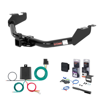 1999 - 2013 Chevrolet Silverado 1500 Excluding roll pan bumper, Tommy Gate lift or 10" drop bumper Curt 2" Class 3 Trailer Tow Hitch + 5-Flat Wiring Kit Tow Boat/Utility Trailer with Surge Brakes 13322