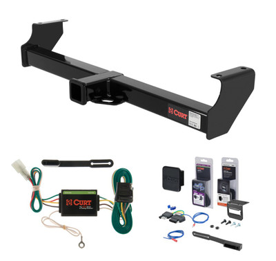 1999 - 2004 Chevrolet Tracker Curt 2" Class 3 Trailer Tow Hitch + 5-Flat Wiring Kit Tow Boat/Utility Trailer with Surge Brakes 13517