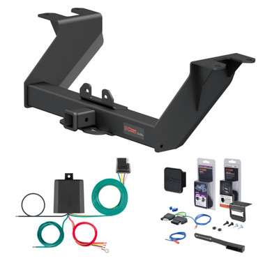 2022 Chevrolet Silverado 1500 LTD With factory receiver Curt 2" Class 5 Trailer Tow Hitch + 5-Flat Wiring Kit Tow Boat/Utility Trailer with Surge Brakes 15307